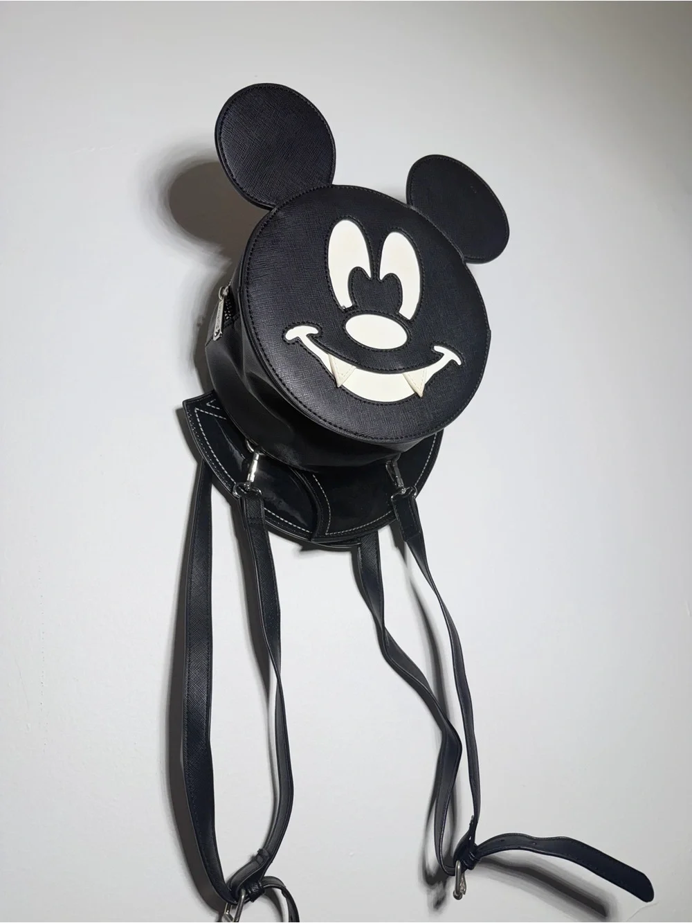 Mickey Vampire Bat Loungefly Crossbody Mini Backpack Bag with matching wallet
